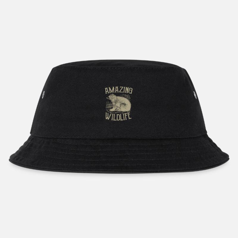 Bär - Kinder Bucket Hat - Schwarz