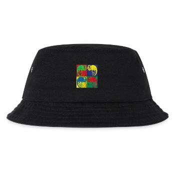 Chamäleon Pop Art - Kinder Bucket Hat - Schwarz - Vorne