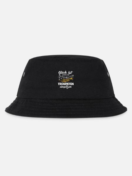 Trompete Shirt · Blasmusik · Glück ist Trompeten - Kinder Bucket Hat - Schwarz
