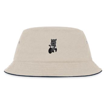 Tapir Tricycle T-Shirt Mignon Animal Malayan - Bob Enfant - blanc cassé/bleu marine - Devant