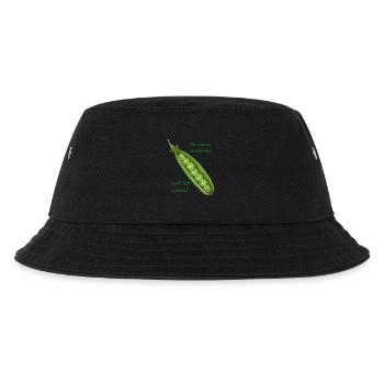 Erbsen isst man nicht - Kinder Bucket Hat - Schwarz - Vorne