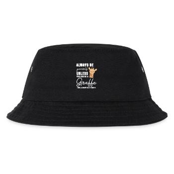 Giraffe - Giraffen - Giraffenfan - Be Yourself - Kinder Bucket Hat - Schwarz - Vorne