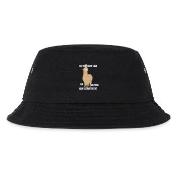 Ich wünsche mir ein Alpaka zum Geburtstag Alpaca - Kinder Bucket Hat - Schwarz - Vorne
