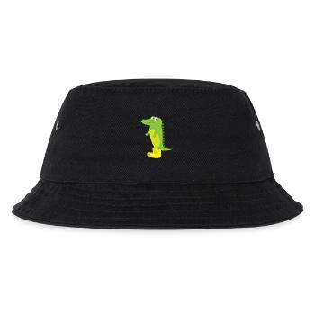 Child motif animal shirt green crocodile gift idea - Kids’ Bucket Hat - black - Front