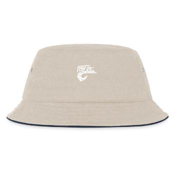 fishing - Kids’ Bucket Hat - ecru/navy - Front