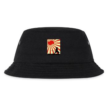 Mond Scheibe Samurai - Kinder Bucket Hat - Schwarz - Vorne