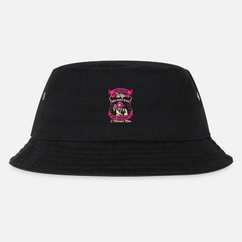 Feuerwehrfrau Feuerwehr Heirat Geschenk Held - Kinder Bucket Hat - Schwarz