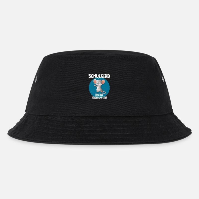 Einschulung Schulstart Schule T-Shirt - Kinder Bucket Hat - Schwarz