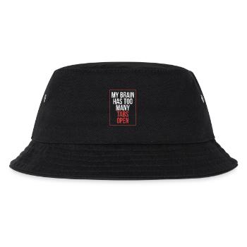 My brain has too many tabs open Funny shirt - Kids’ Bucket Hat - black - Front
