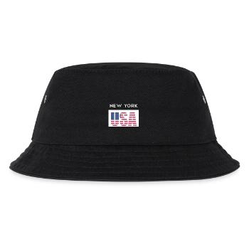 New York USA Vereinigte Staaten T-Shirt NYC - Kinder Bucket Hat - Schwarz - Vorne