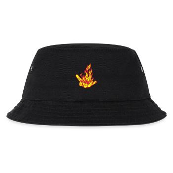 offene Hand offene Flamme, Feuer Fire1 Hand - Kinder Bucket Hat - Schwarz - Vorne