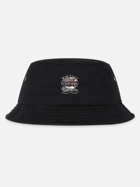 Vintage Motorcycle T-Shirt - Kids’ Bucket Hat - black