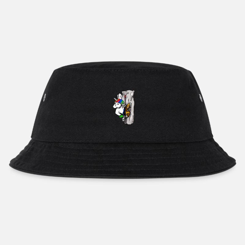 kletterndes Einhorn - Kinder Bucket Hat - Schwarz