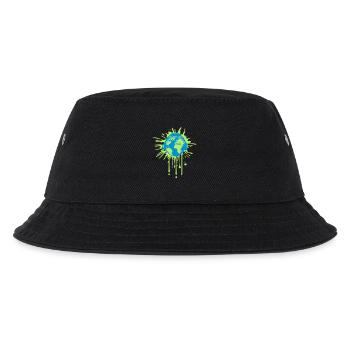 graffiti tropfen klecks spritzer erde musik kopfho - Kinder Bucket Hat - Schwarz - Vorne