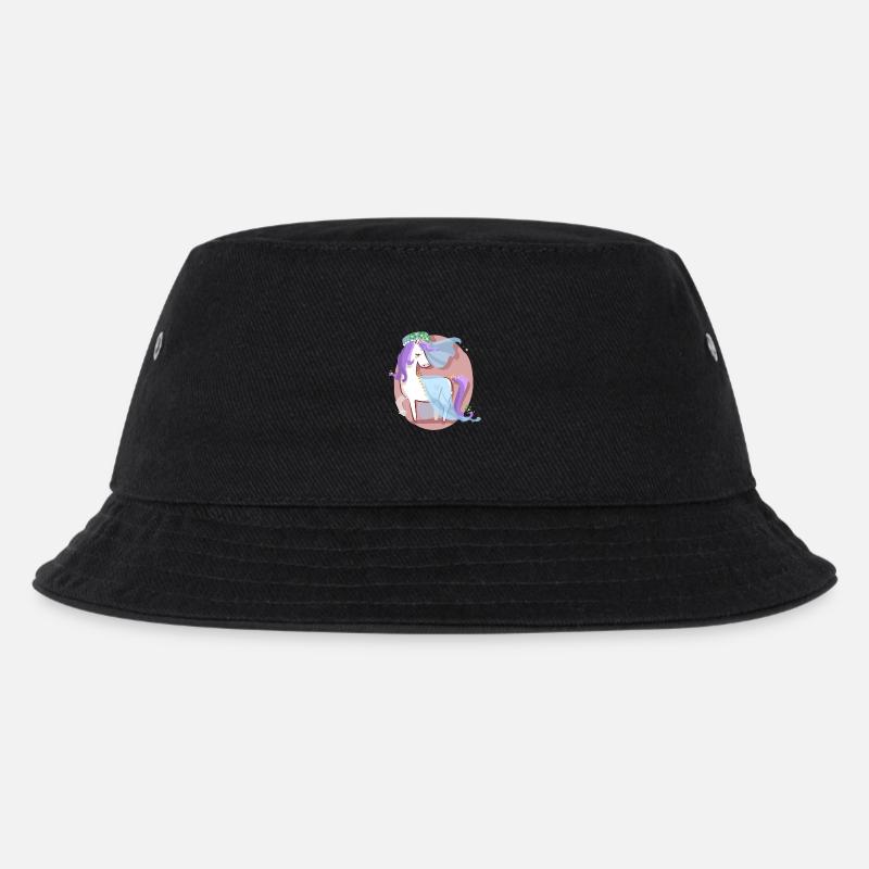 Einhorn Braut - Kinder Bucket Hat - Schwarz
