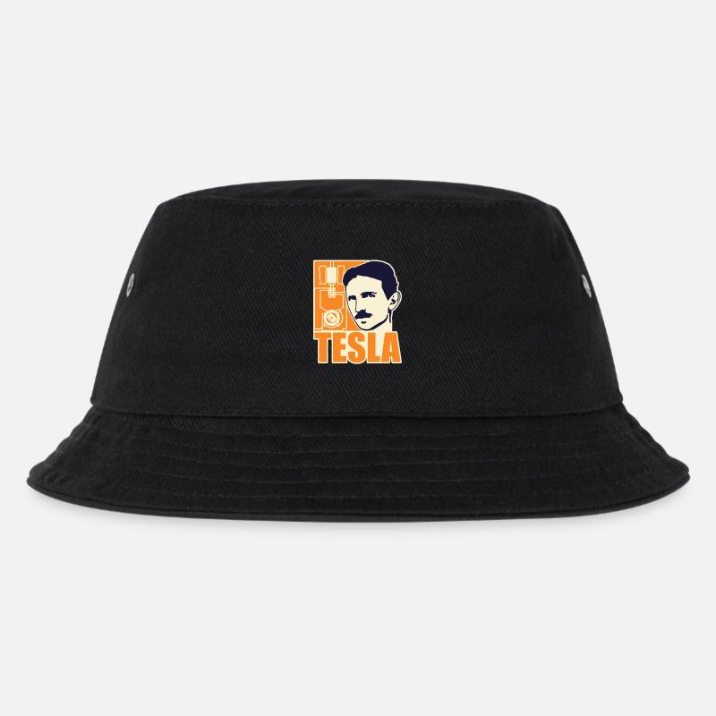 Forscher & Entwickler: Tesla - Kinder Bucket Hat - Schwarz