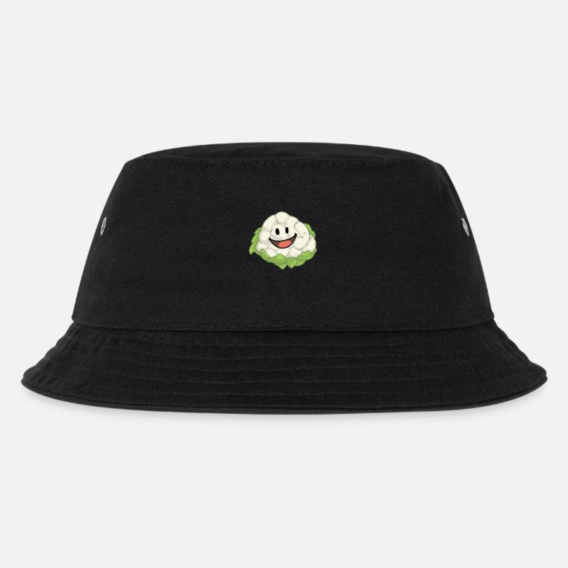 Blumenkohl Kohl Gemüse Veganer Gesund - Kinder Bucket Hat - Schwarz