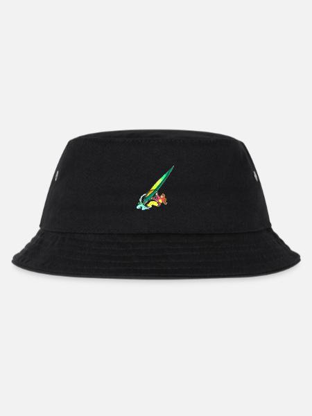 Windsurfing - Surfen - Surferin - Kinder Bucket Hat - Schwarz