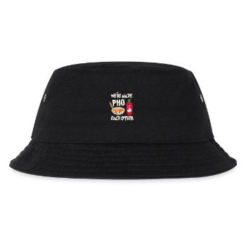 Pho & Sriracha Wortspiel – Wir sind zum Pho gemacht - Kinder Bucket Hat - Schwarz - Vorne