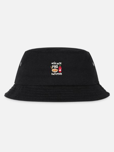 Pho & Sriracha Pun – We’re Made Pho Each Other - Kids’ Bucket Hat - black