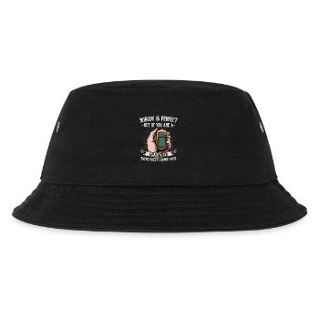 Geocacher Spruch GPS Held - Kinder Bucket Hat - Schwarz - Vorne
