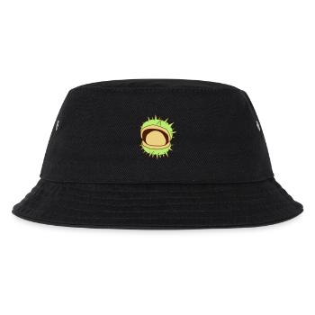 kastanie stacheln kugel geoeffnet huelle frucht he - Kinder Bucket Hat - Schwarz - Vorne