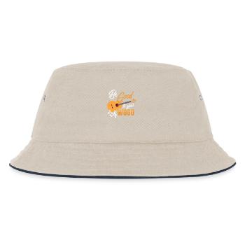 Musik Gitarre Gitarrist - Kinder Bucket Hat - Natur/Navy - Vorne