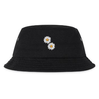 Margeriten-Design in Schwarz-Weiß - Kinder Bucket Hat - Schwarz - Vorne