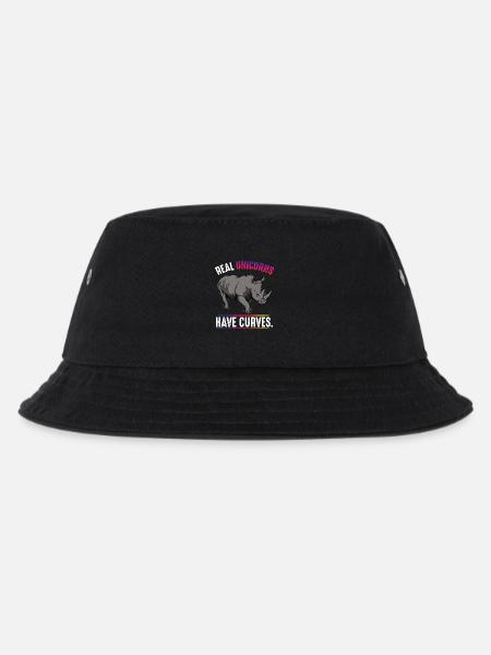 Real Unicorns Have Curves - Kinder Bucket Hat - Schwarz