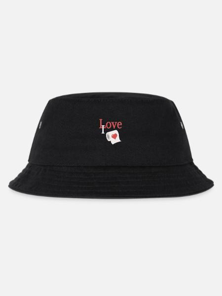 Liebesrolle mit Herz - Kinder Bucket Hat - Schwarz