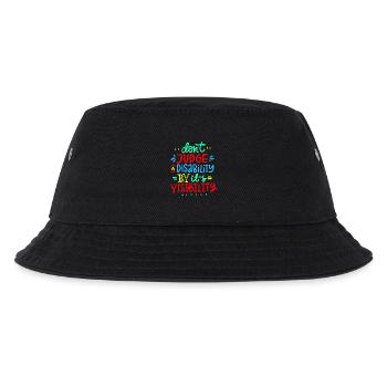 Don't judge my disability, wheelchair, role # - Kids’ Bucket Hat - black - Front