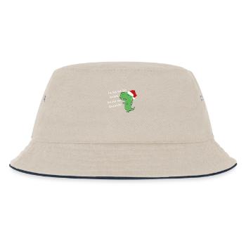 Dinosaurier Weihnachten - Kinder Bucket Hat - Natur/Navy - Vorne