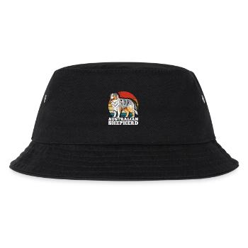 Australian Shepherd Aussie Retro - Kinder Bucket Hat - Schwarz - Vorne