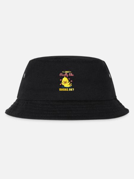 Duck Duck Lover - Kids’ Bucket Hat - black