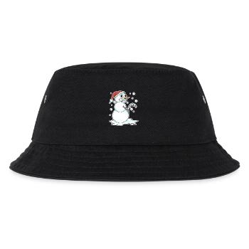 Schneemann lustig - Kinder Bucket Hat - Schwarz - Vorne