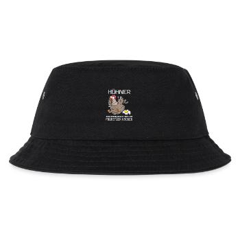 Landwirt Landwirte Huhn Hühner Spruch - Kinder Bucket Hat - Schwarz - Vorne