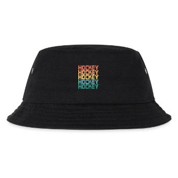 Hockey Retro Feldhockey Sport Puck Goalie Geschenk - Kinder Bucket Hat - Schwarz - Vorne