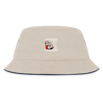 Weihnachts-Pump – Kein Lift, kein Geschenk! - Kinder Bucket Hat - Natur/Navy - Vorne