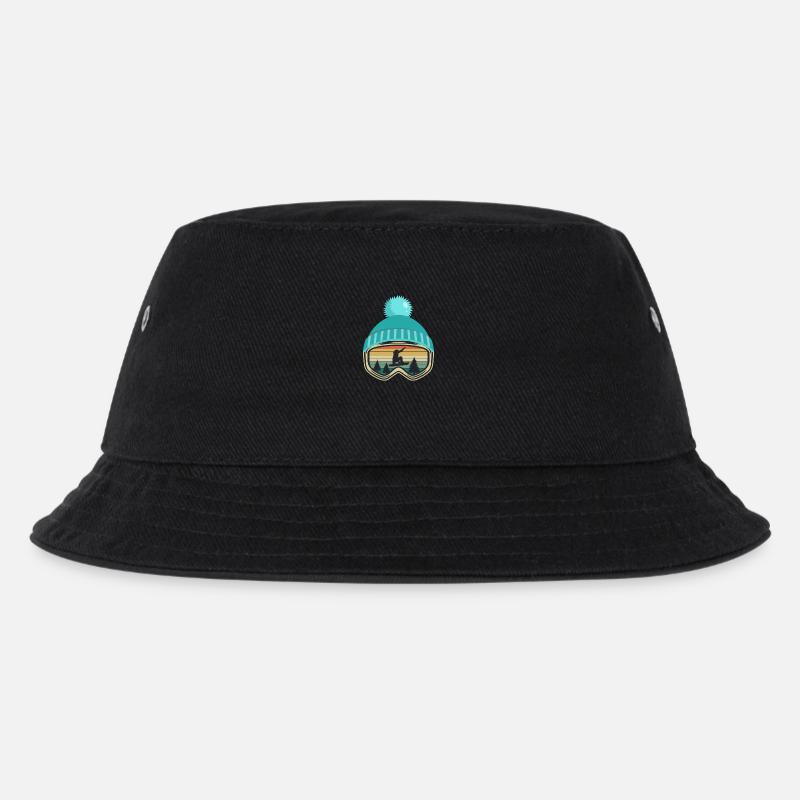 Snowboard Snowboarding Snowboarder Geschenk - Kinder Bucket Hat - Schwarz