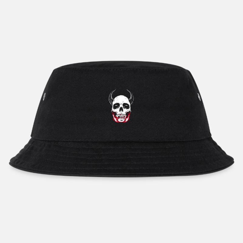 Vampire skeleton horror skull - Kids’ Bucket Hat - black