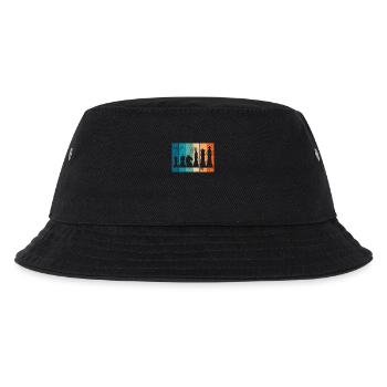 Schach Schachbrett Schachmatt König Retro Geschenk - Kinder Bucket Hat - Schwarz - Vorne