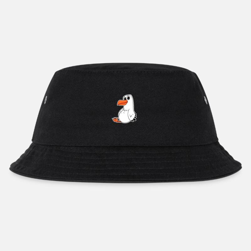 Möwe - Kinder Bucket Hat - Schwarz