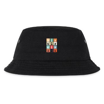 Chess chess board king queen knight gift - Kids’ Bucket Hat - black - Front