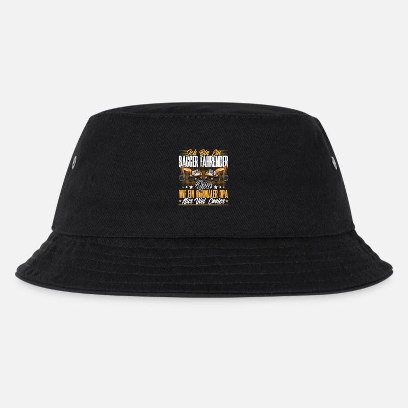 Baggerfahrer Opa - Kinder Bucket Hat - Schwarz