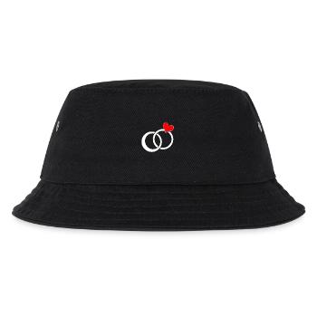 Wedding ring marriage ring engagement - Kids’ Bucket Hat - black - Front