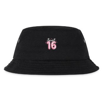 Sweet 16 jährige Mädchen Geschenke Geburtstagshirt - Kinder Bucket Hat - Schwarz - Vorne