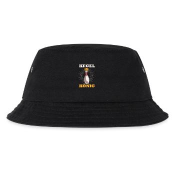 Kegel König Krone Für Die Meister Der Kegelbahn - Kinder Bucket Hat - Schwarz - Vorne