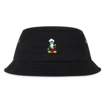 Pinguin Bäcker Nudelholz Backen - Kinder Bucket Hat - Schwarz - Vorne