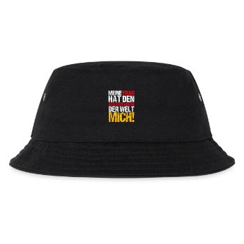 Meine Frau hat den geilsten Arsch - Kinder Bucket Hat - Schwarz - Vorne