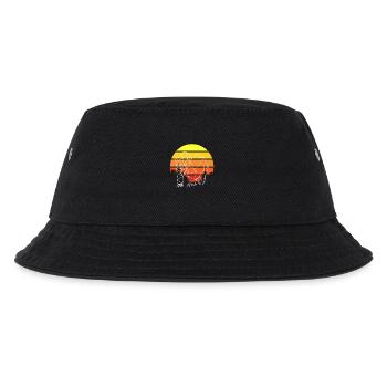Bär Polygon Sunset - Kinder Bucket Hat - Schwarz - Vorne